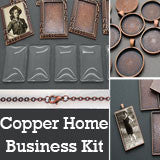 30 Pack Copper Photo Jewelry Pendant Variety Home Business Kit #2