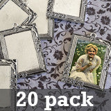 20 Pack Large Vintage Portrait Style Photo Jewelry Frames