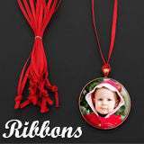 50 Pack Hand Tied Festive Red Ribbon Christmas Decoration Ornament Hangers