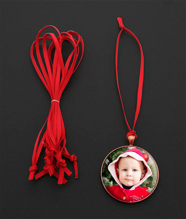 50 Pack Hand Tied Festive Red Ribbon Christmas Decoration Ornament Hangers