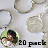 Round 1 Inch Photo Keychain Supplies Pack Makes 20