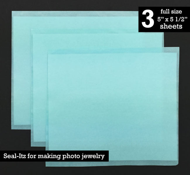 Instant Seal-Itz Strips for Glass Photo Jewelry Making - Pack Of 3 Full Size Sheets