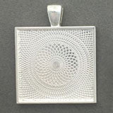 25 Pack Shallow Frame Silver Photo Jewelry Pendants