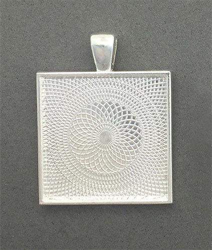 25 Pack Shallow Frame Silver Photo Jewelry Pendants