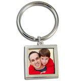 20 Pack Large Silver Photo Keychains EZ Change