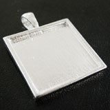 Silver Plated Photo Jewelry Pendant Setting 1 inch