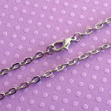24 inch Soft Silver Necklace Link Chain w/ Lobster Clasp