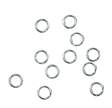 Split Rings Silver Plated 6mm For Charms (12)