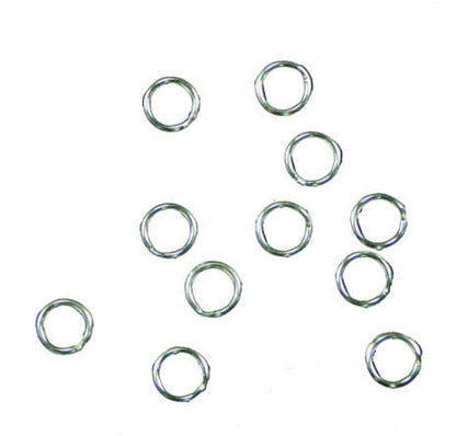 Split Rings Silver Plated 6mm For Charms (12)