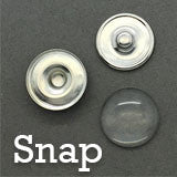 Single Glass Photo Snap Jewelry Set