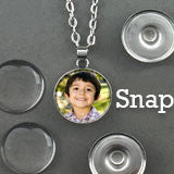 Changeable Snap In Photo Jewelry Pendant Necklace Kit