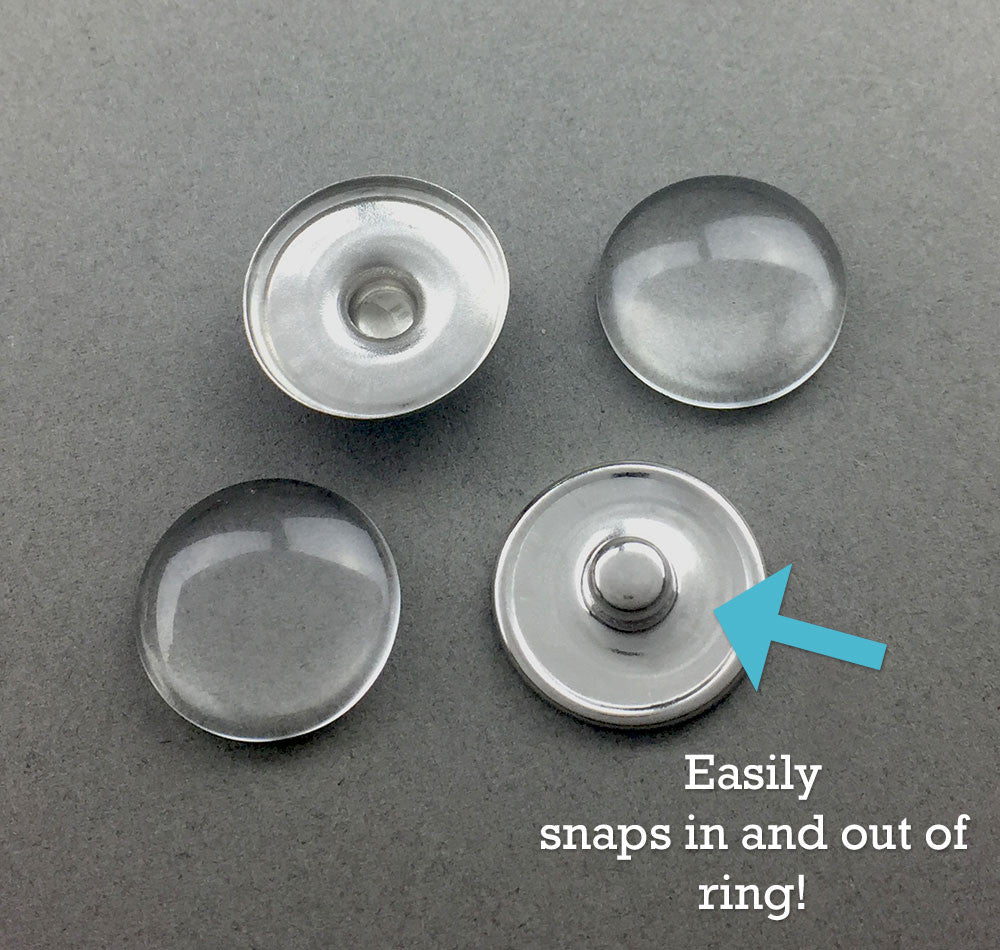 Snap In Photo Jewelry Ring Kit Changeable
