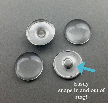 Snap In Photo Jewelry Ring Kit Changeable